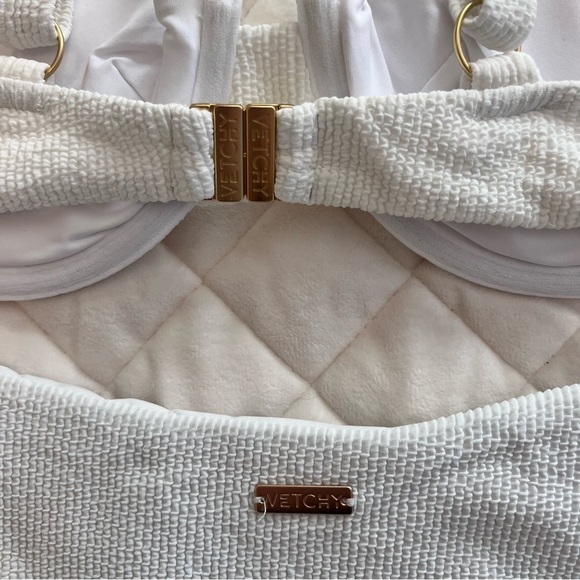 NWT Vetchy Laguna white textured Bikini Set Size Large - Picture 7 of 10